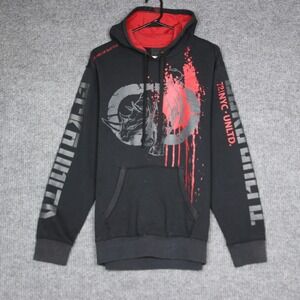 Ecko UNLTD Art of Battle Hoodie Mens Size M Black Red‎ Rhino Pullover